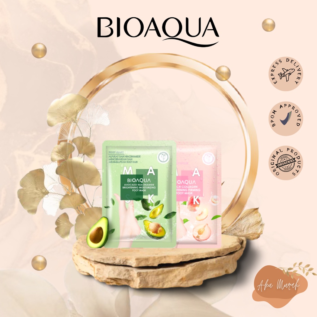 ✨ AKU MURAH ✨ BIOAQUA Niacinamide Brightening Moisturizing Foot Mask 35g ORIGINAL