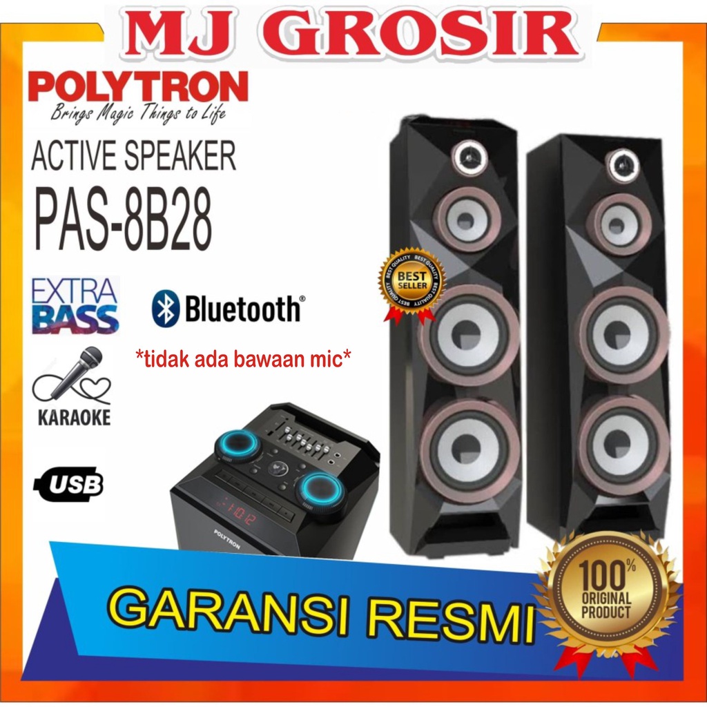 PROMO POLYTRON SPEAKER AUDIO PAS 8B28 PAS8B28 USB XBR BLUETOOTH