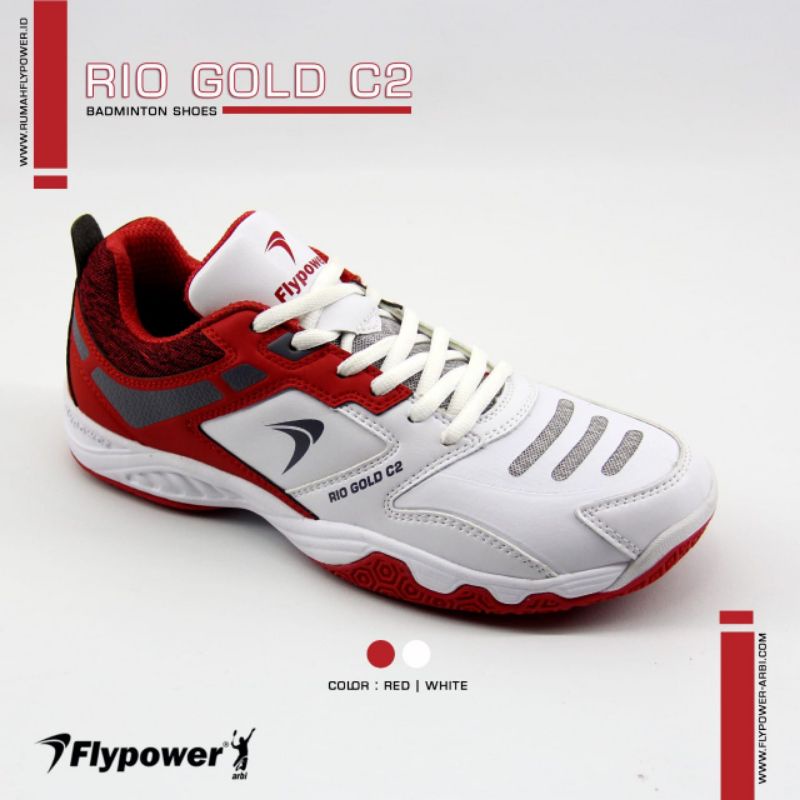 sepatu flypower Rio gold c2 / sepatu badminton
