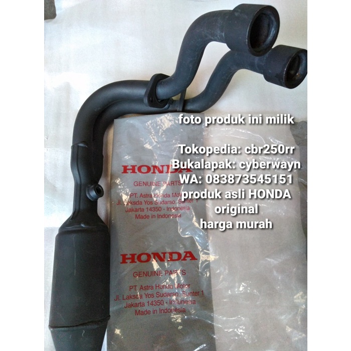{ElvinaStore} HEADER ORIGINAL CBR250RR LEHER KNALPOT CBR 250RR CBR 250 RR - Hitam Like New Murah