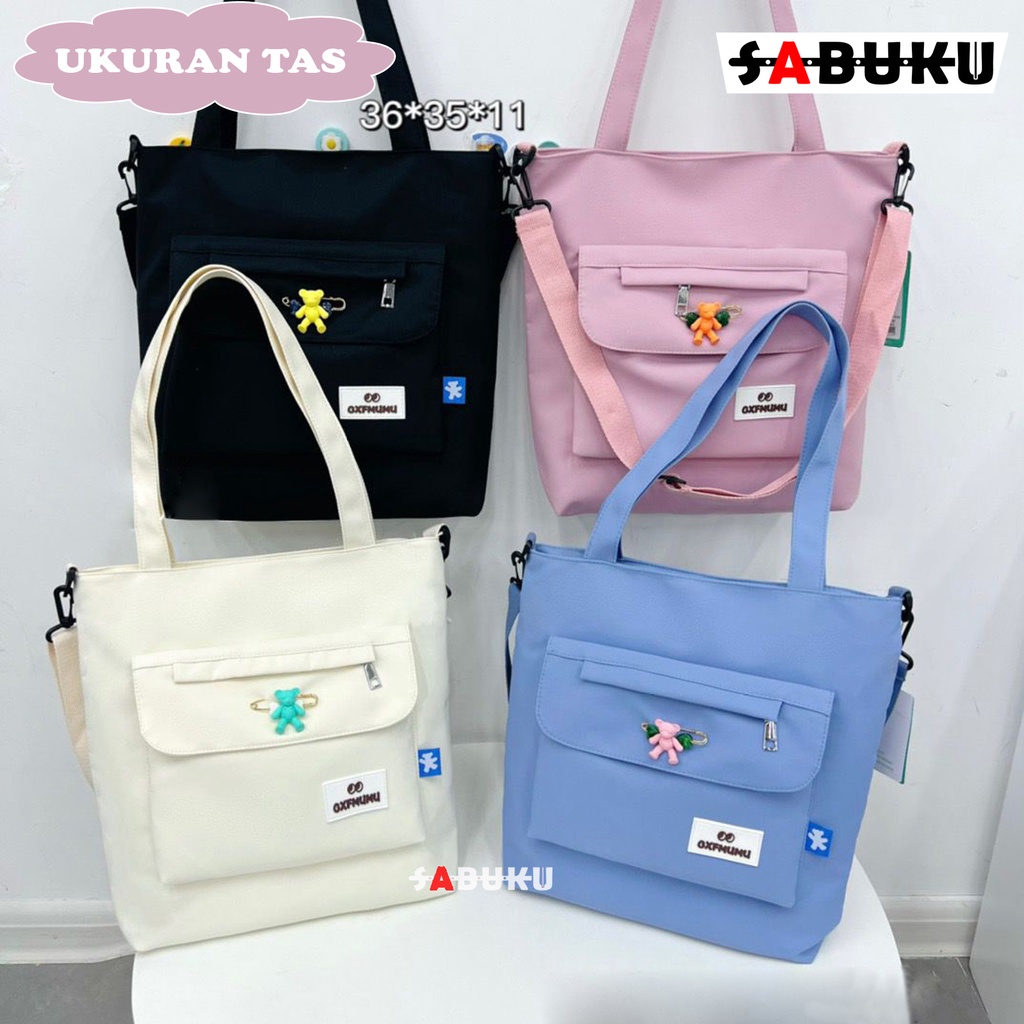 Tas Totebag Fashion Wanita Resleting Tas Sekolah Wanita Tas Selempang Bahan Lembut Dan Halus Fashion Korea -270