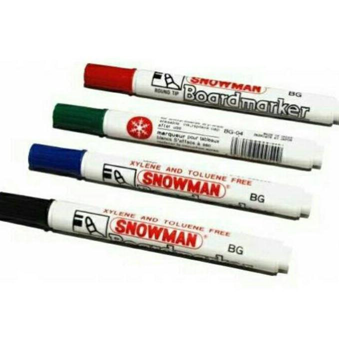 

[COD] Spidol boardmarker Snowman-Hitam[isi 12 pcs] TERPERCAYA Kode 2