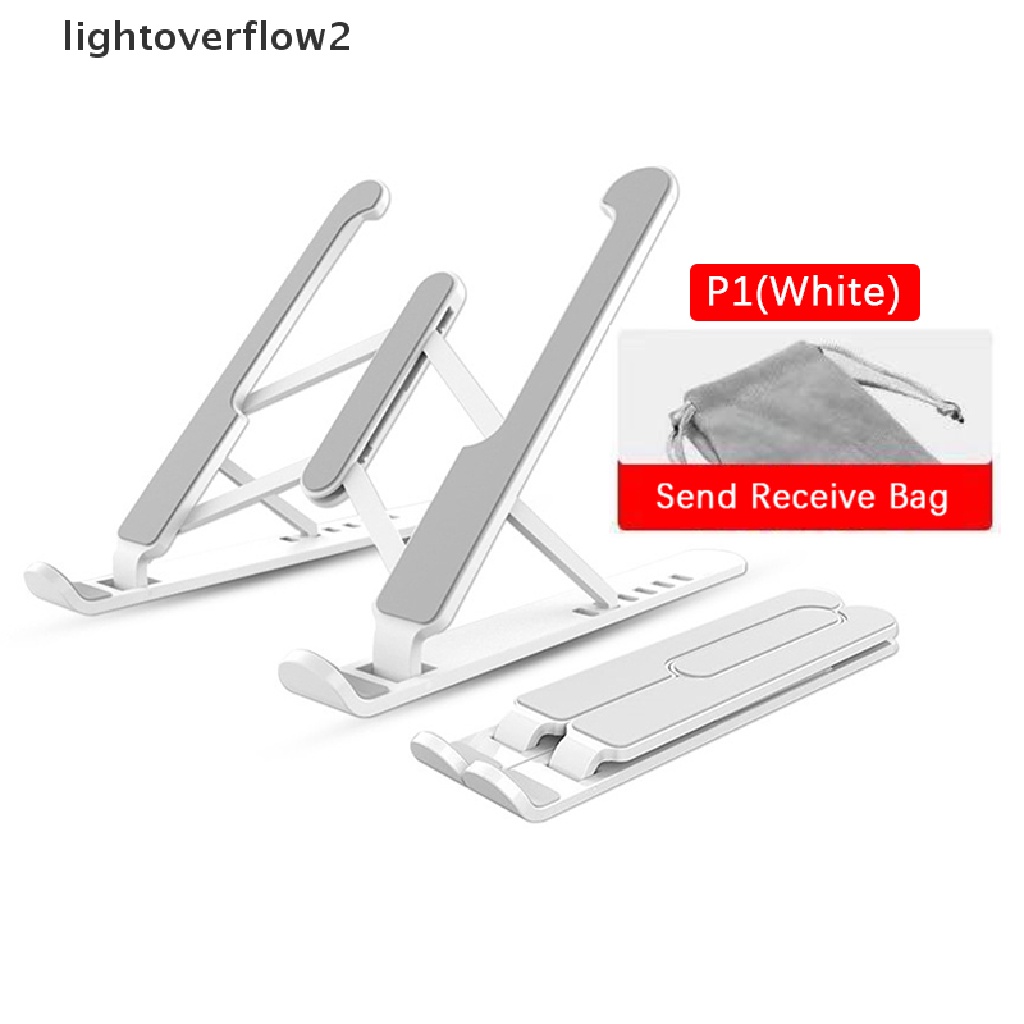 (lightoverflow2) Stand Holder Laptop / Notebook Bahan Aluminum Alloy Bisa Dilipat