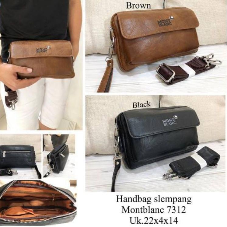 Recomended2.2 Tas pria clutch/slempang montblanc 2in1 import premium [CODEBARANG505AYE]