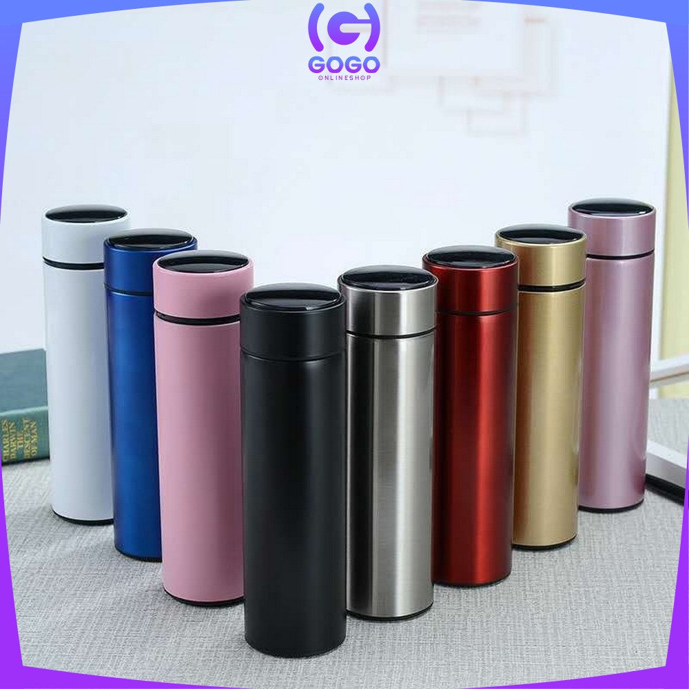 GOGO-C311 C312 Termos Air Panas Stainless 500ML Termos Suhu Digital Display Temperatur /  Thermos Air Panas Polos / Vacuum Flask Termos Air TAHAN PANAS