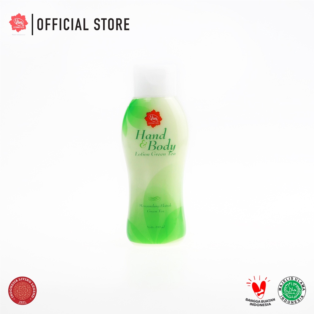 Viva Hand &amp; Body Lotion Green Tea 100 ml (ANTI OXIDANT) / pelembab dan pemutih kulit / lotion viva