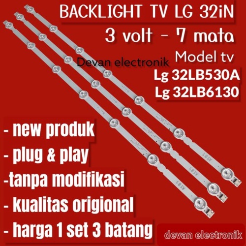 Jual Backlight tv led LG 32LB530A LED backlight tv LG32LB530A  led backlight tv LG32 in 7k 3v origio