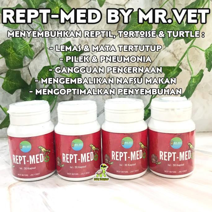 Reptmed Obat Reptil Kura Darat Kura Air Lemas Pilek Mencret Sulcata