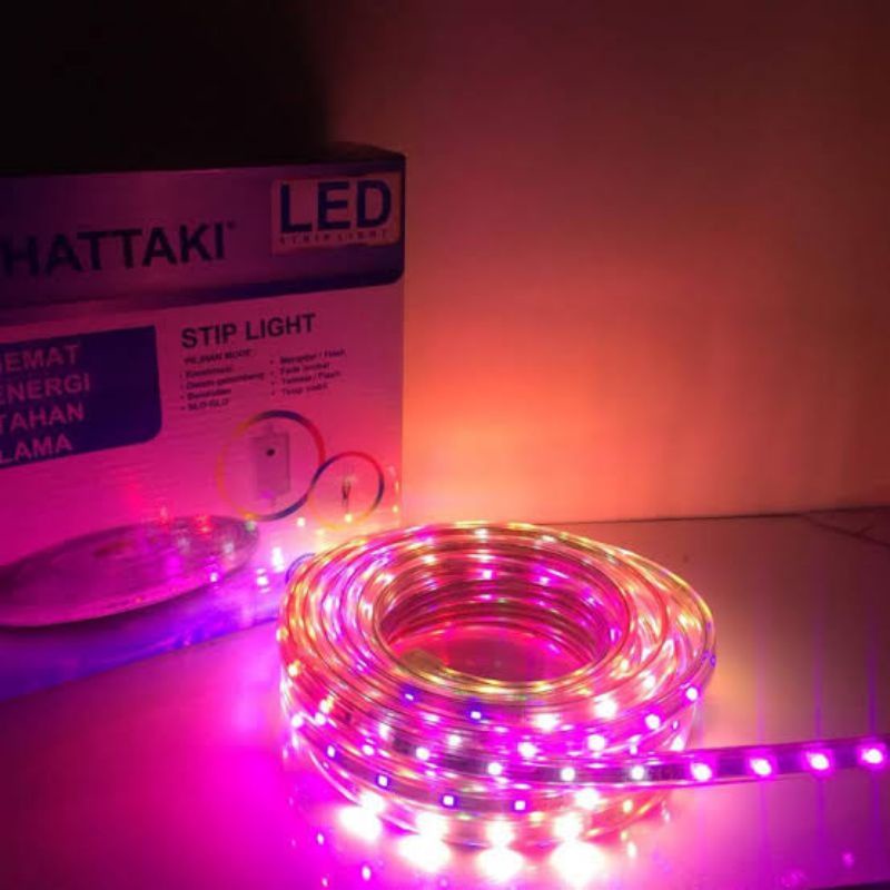 lampu selang hattaki /lampu led panjang 8m/berkualitas/100% ori/aman dan bermutu.