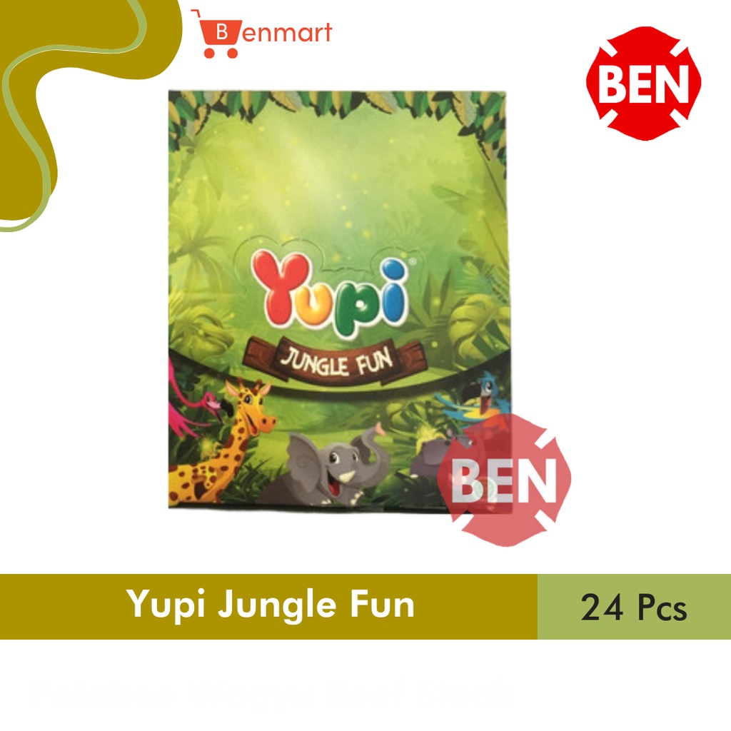 

Yupi Jungle Fun 1 Pak Box Dus 24 Pcs - Jelly Manis Permen