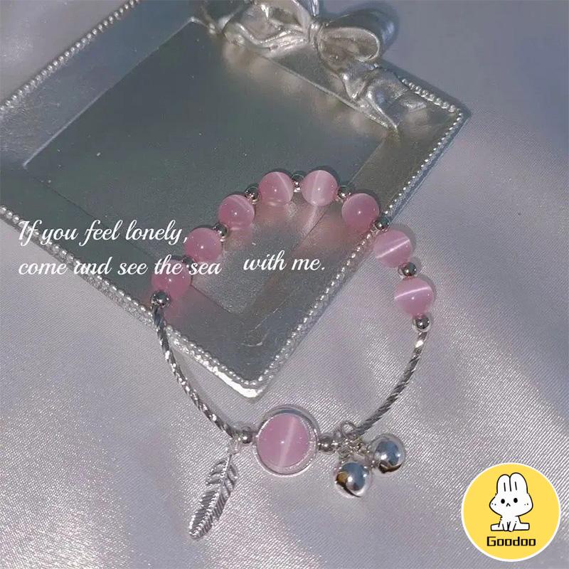 Gelang Wanita Korea Opal Pasangan Pacar Wanita Sederhana Gelang Lonceng -Doo