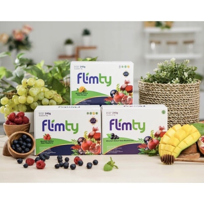 Ecer FLIMTY Fiber Minuman Obat Diet Pelangsing Detox Original 1 Sachet