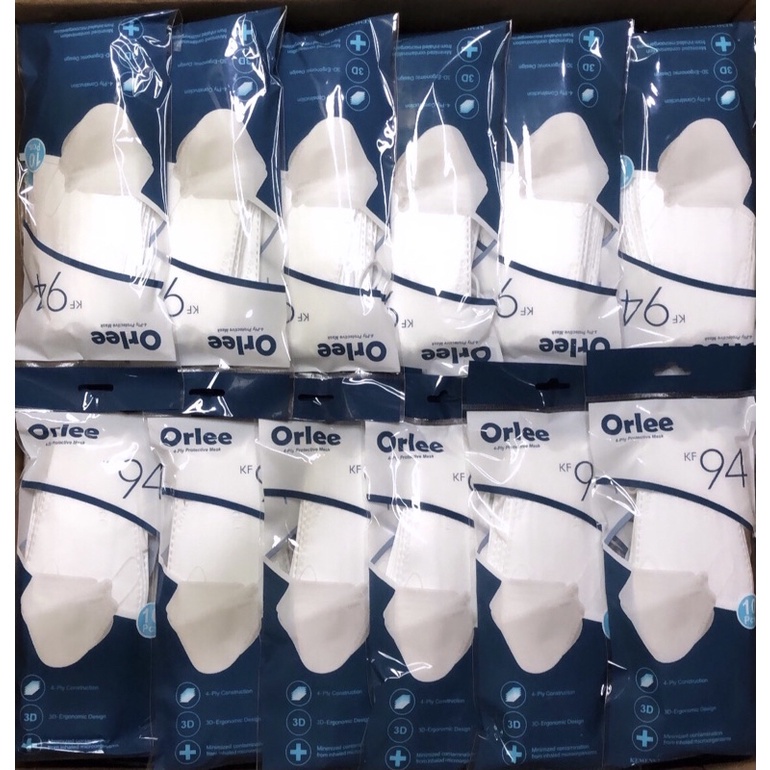 Masker KF94 4ply Orlee evo Earloop Emboss isi 10 pcs