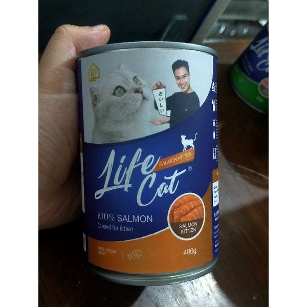 Life Cat Kaleng Kitten Salmon 400 gram - Makanan Basah Kucing