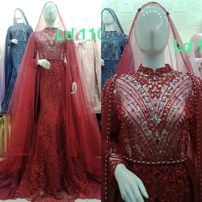 TERBARU GAUN SLIM DUYUNG FULL PAYET JUMBO//GAUN WEDDING