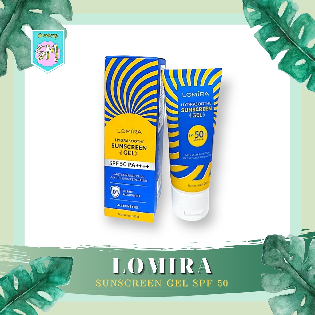 [BPOM] LOMIRA Hydrasoothe Sunscreen Gel SPF 50 PA++++ | Tanpa Alkohol Alcohol Sunblock Sun block blok sunblok no tanpa whitecast tabir surya