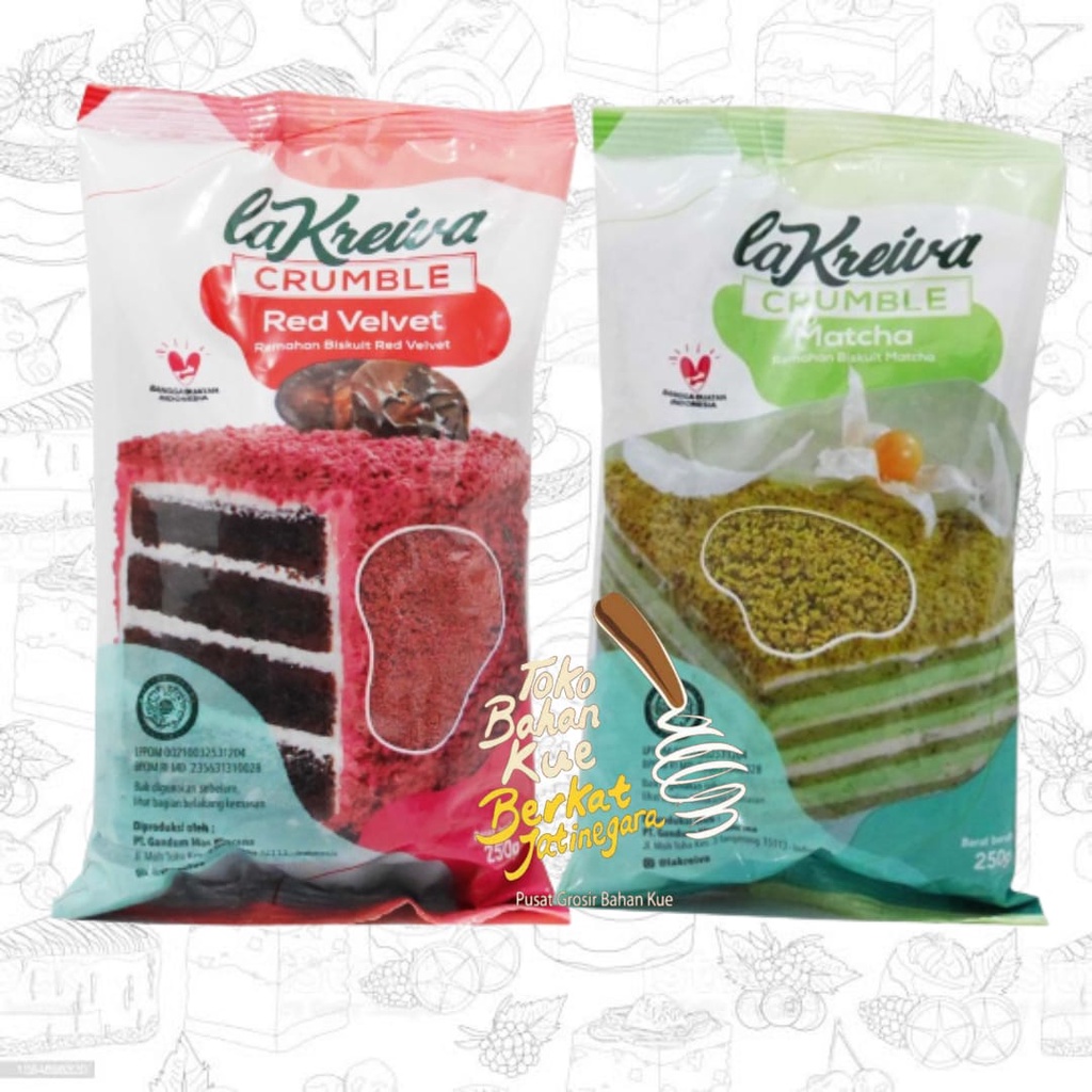

LA KREIVA CRUMBLE EXTRA FINE KEMASAN 250 GR / REMAHAN BISCUIT / CTN ( 24 PCS )