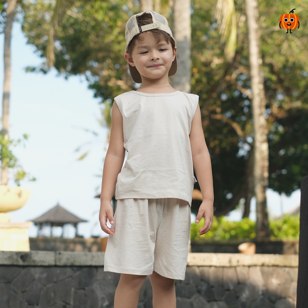 Basic Tank Top / Kaos Dalam Singlet Kabochan (Kaos Sleeveless Bayi &amp; Anak) 1-5 Tahun