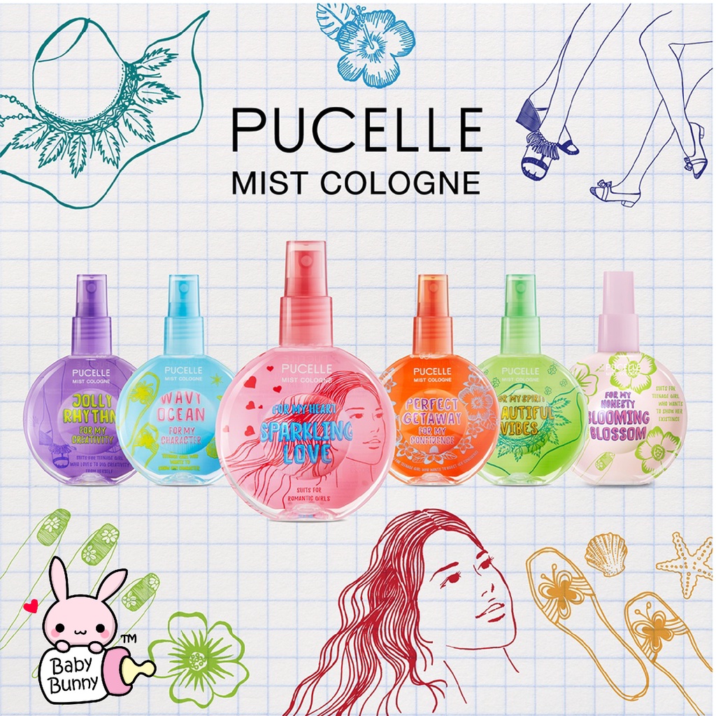 ❤ BELIA ❤ PUCELLE Mist Cologne 150ml | Parfum Remaja | Parfum Fresh | Parfum Badan | Body Mist | BPOM