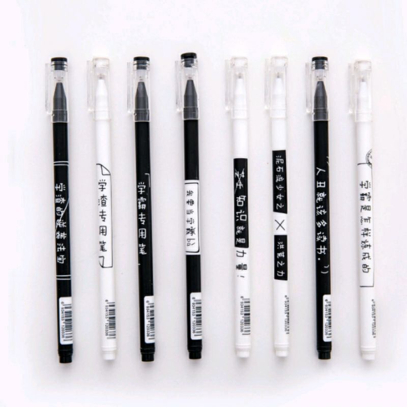 PEN 0,38MM MOTIF TULISAN JEPANG CUTE TINTA WARNA HITAM