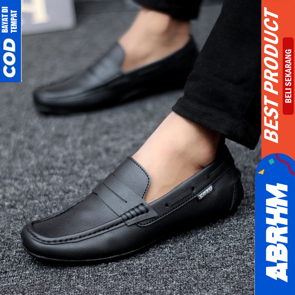 Sepatu Pantofel Formal Kerja Kantor Hitam Pria Original Abrhm Verona