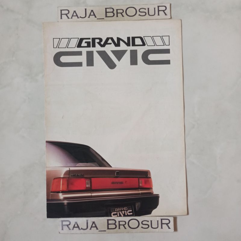 Poster brosur katalog leaflet jadul lawas Honda Grand Civic/Civic LX/Civic Nouva Nova 1988