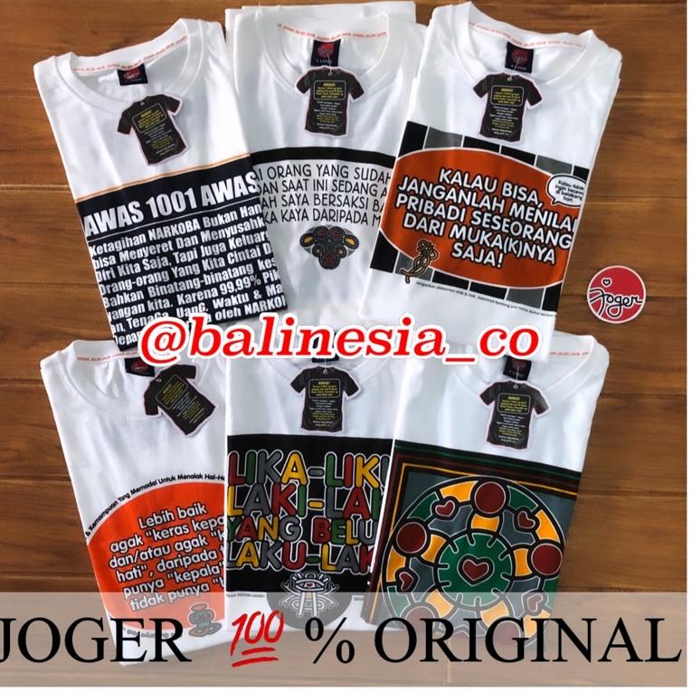 ㊫ KAOS JOGER BALI DEWASA - ASLI 100% ORIGINAL - WARNA PUTIH - LENGAN PENDEK GREAT SALES 3796 ❖