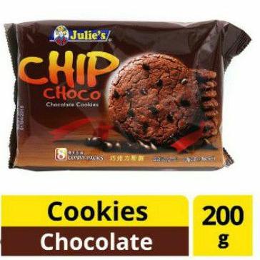 

BISA ✨COD✨ Julie's Choco Chip Chocolate cookies 200 g /Biskuit Coklat Julies murah