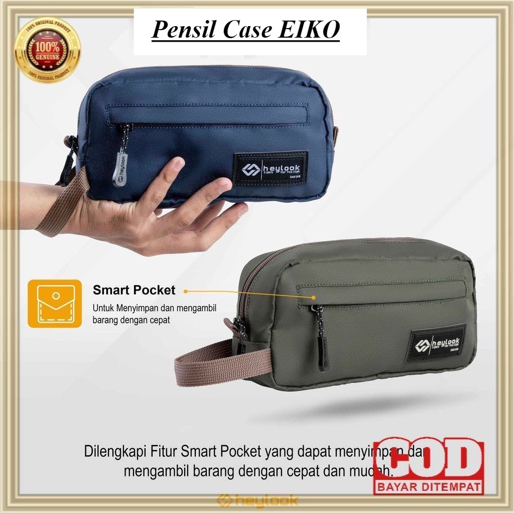 

Tempat Pensil Pencil Case Kotak Pensil ATK Anak Sekolah Kuliah Kantor EIKO Original Heylook