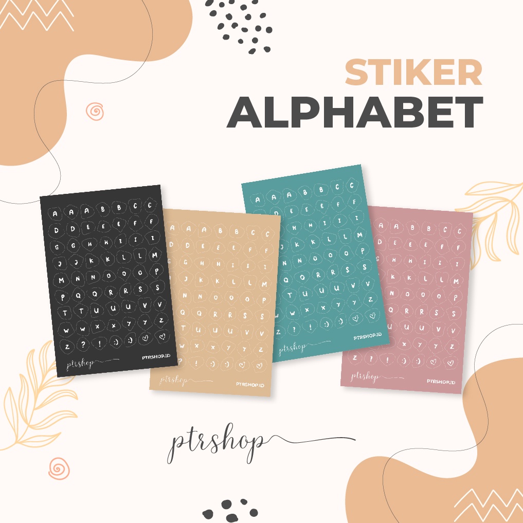 

STIKER HURUF BLOB / STICKER ALPHABET BLOB / STIKER DEKORASI AESTHETIC