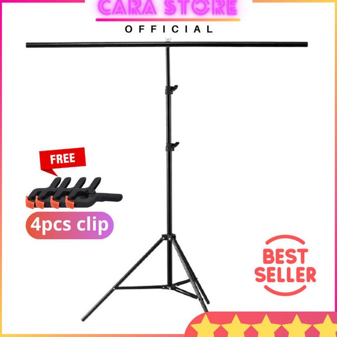 Bracket Stand Backdrop Tiang Braket Green Screen Background T-Shape