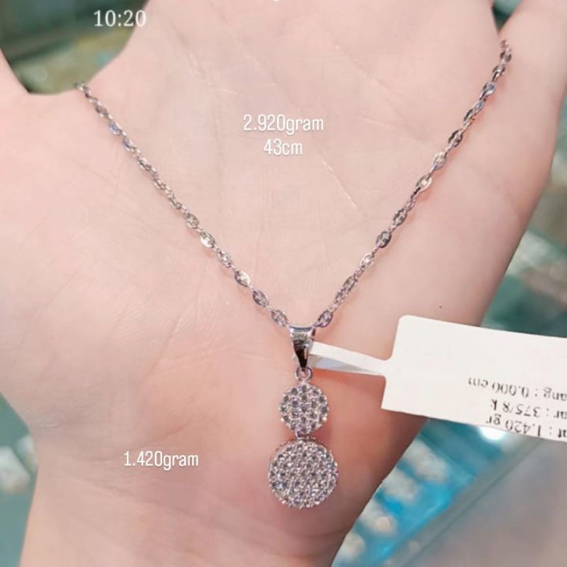 kalung emas putih kadar 375%
