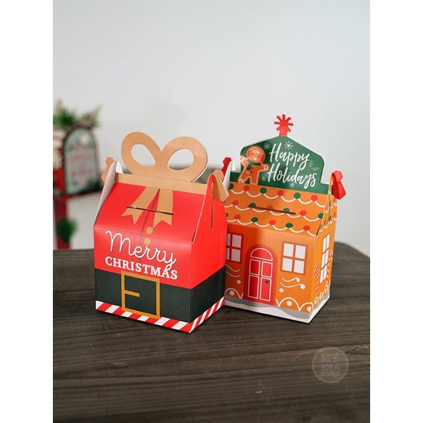 GIFT BOX SANTA MERRY XMAS KOTAK HAMPERS HADIAH NATAL UNYU 3D NB-35