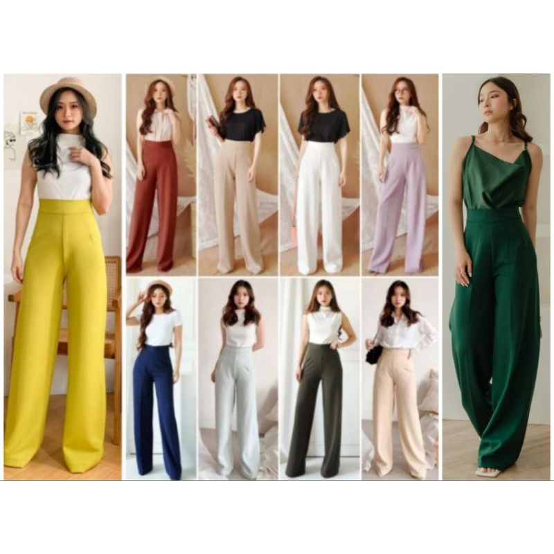 ❣️ SPECIAL PRICE ♡ PREMIUM ♡ ORIGINAL ! SUTTON CULLOTE NORMAL &amp; JUMBO BIG SIZE [ M-XL-XXL ] PLAIN EXTRA LONG WIDE PANTS / CELANA KULOT PANJANG POLOS ( HIJAB FRIENDLY )