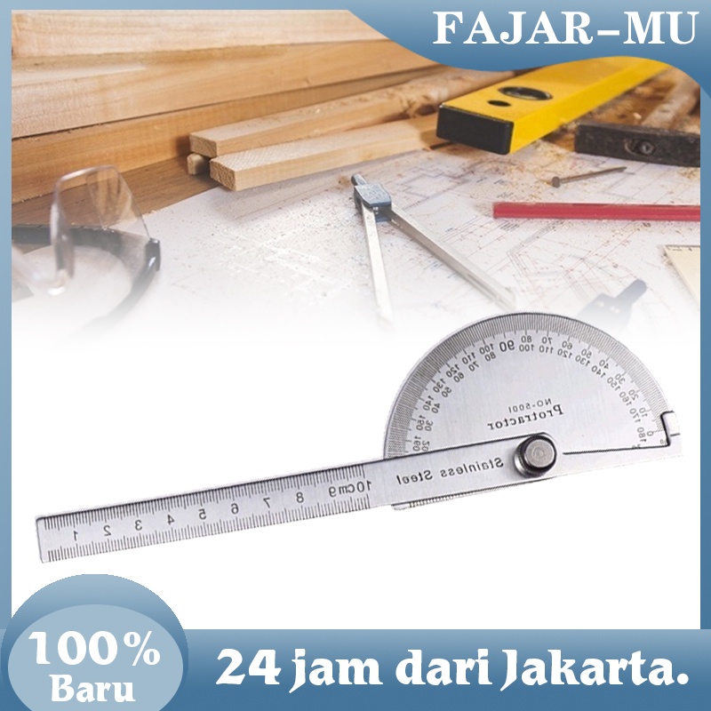 

Busur Derajat 180°Busur Derajat Stainless Penggaris Busur Derajat Pengukur Sudut Angle Ruler