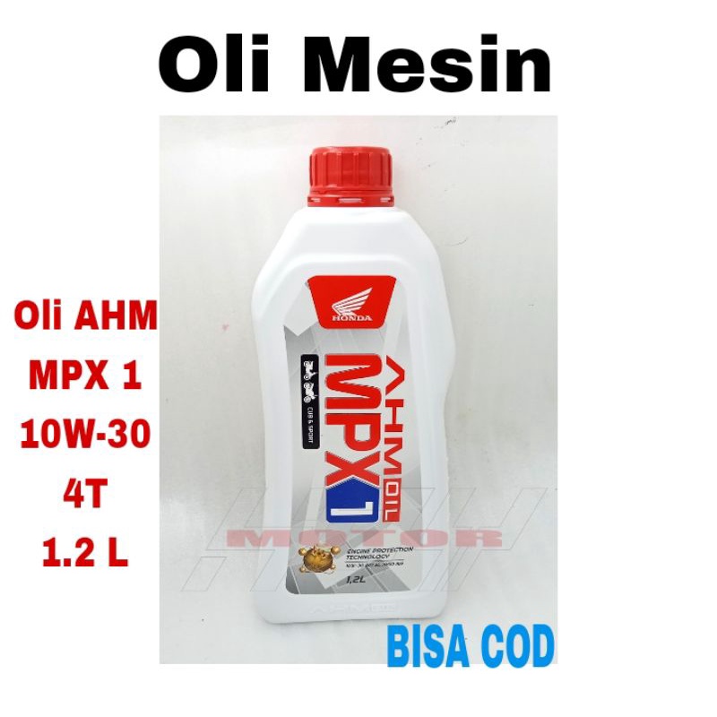 oli oil Honda AHM oil MPX1 1200ml 1.2L 10w-30 untuk motor gigi dan sport original
