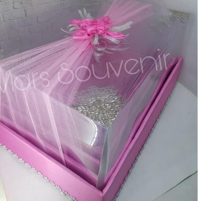 

SALE✅Box/kotak hantaran seserahan Tile Pink 1set isi 4|RA7