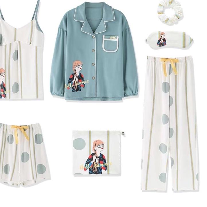 JC- Set Piyama 7in1 Import Premium / Set Piyama Kimono 3in1 / Piyama Import Premium Murah / Set Piya