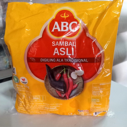 

Abc sambal sachet 9 gr 22 sachet / pak