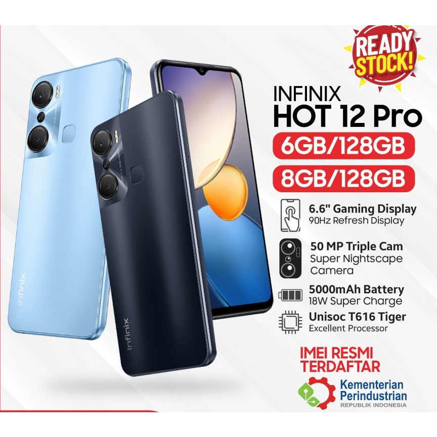 Infinix Hot 12 Pro Ram 8/128 GB Garansi Resmi