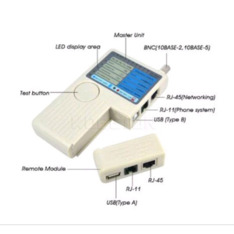 Remot tester 4 in 1 Phone Network Remote Cable Tester RJ45 RJ11 BNC