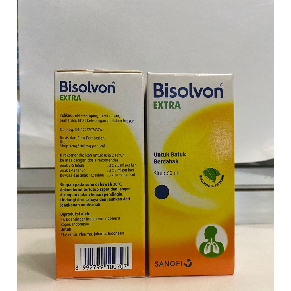 Bisolvon Extra Sirup 60 ML - Pereda Batuk Dan Mengencerkan Dahak