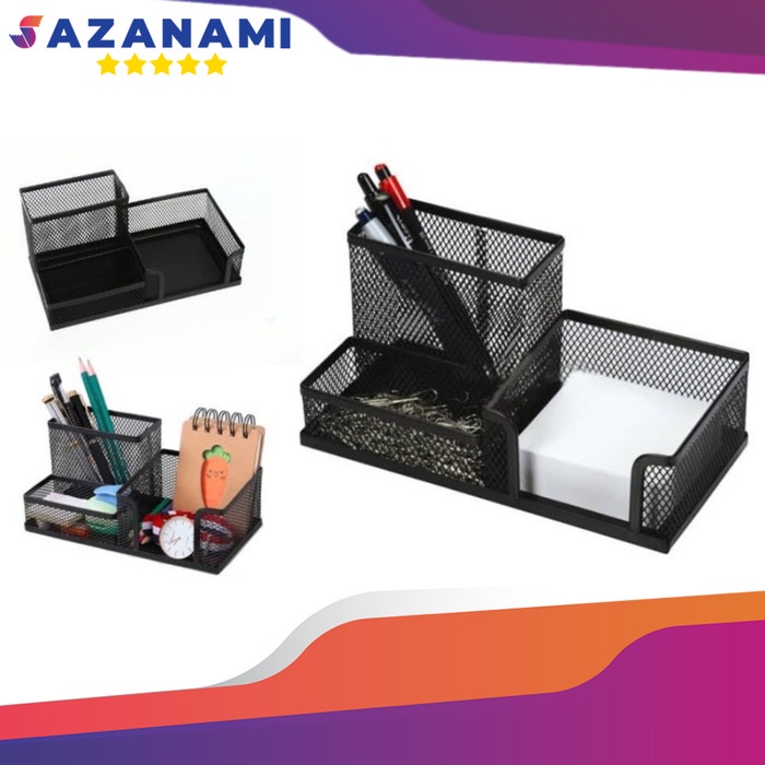 

Stationery Desk Set 9058 Tempat Alat Tulis Besi Pencil Desk Pen Holder 9058