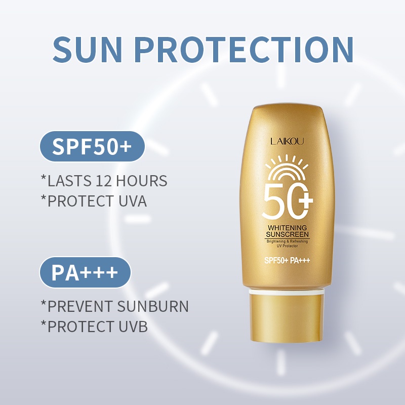 LAIKOU Brightening Sunscreen Melindungi dari Sinar Matahari Sunblock Spf 50 Sun Cream Wajah dan Tubuh