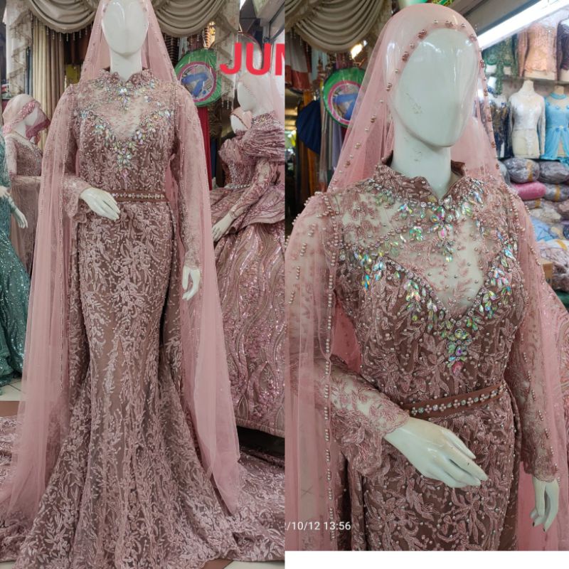 TERBARU GAUN SLIM DUYUNG FULL PAYET JUMBO//GAUN WEDDING