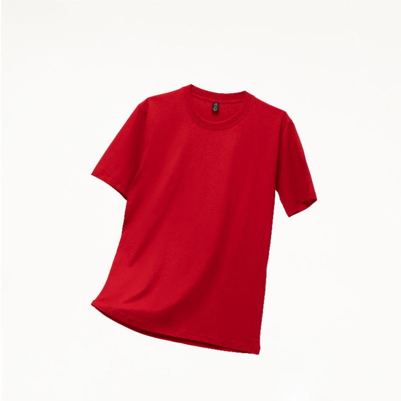 MANLY KAOS MERAH POLOS PREMIUM COMBED 30S