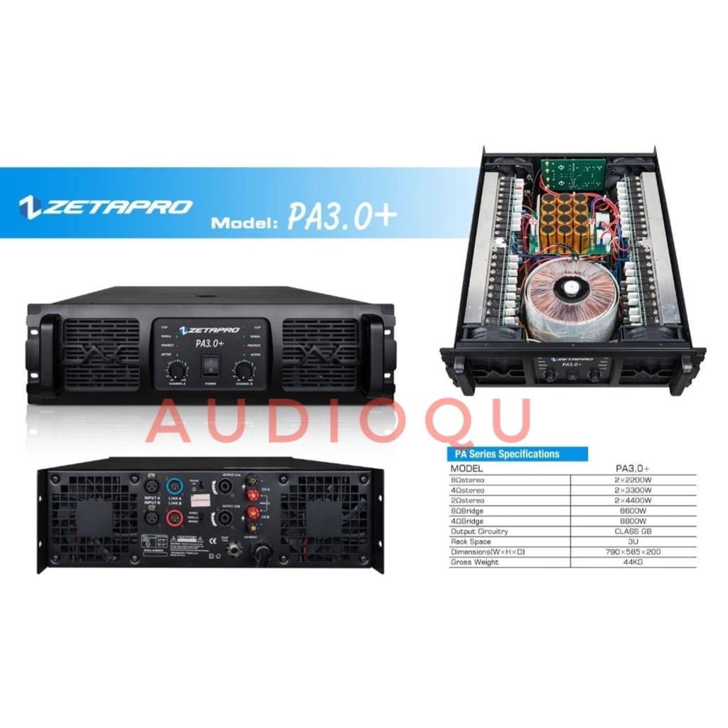 POWER AMPLIFIER ZETAPRO PA 3.0+ / ZETAPRO PA 3.0 + ORI PA 3.0 PLUS