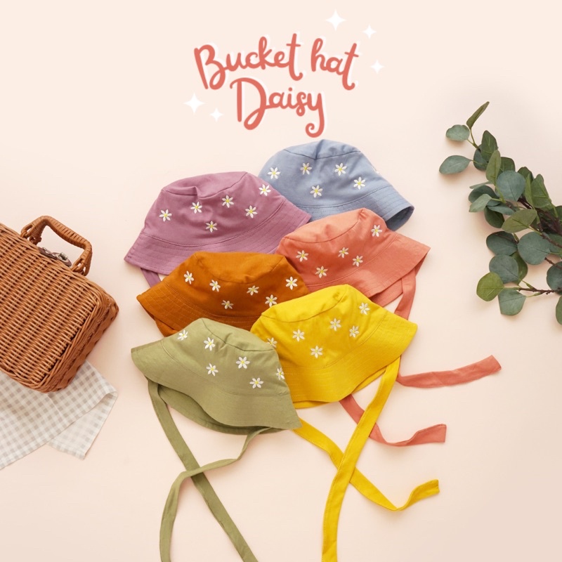 BUCKET HAT DAISY/ BUCKET HAT TOPI ANAK CEWEK 2-7 Tahun