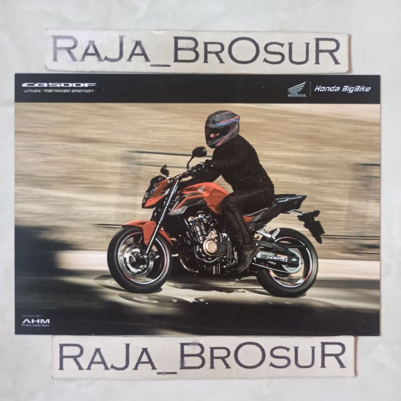 Poster brosur katalog flyer Honda Bigbike CB500F CB 500F CB 500 F 2018