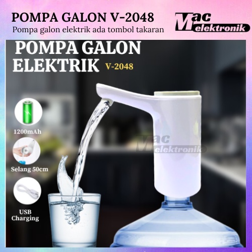 Pompa Air Galon Elektrik Portable Water Electric terlaris Pompa Air galon Ada Takaran Liter